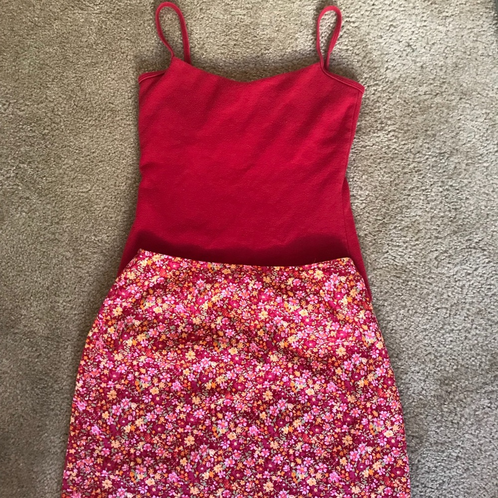 Express, Red, Spaghetti Strap Top